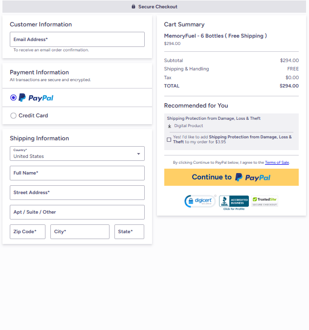 MemoryFuel Memory Supplement